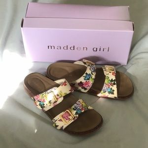 Madden Girl Floral Slide Sandals, Size 8M